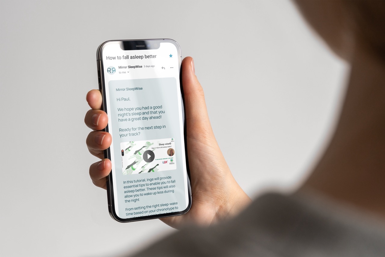 Screenshot of email from Mirror SleepWise